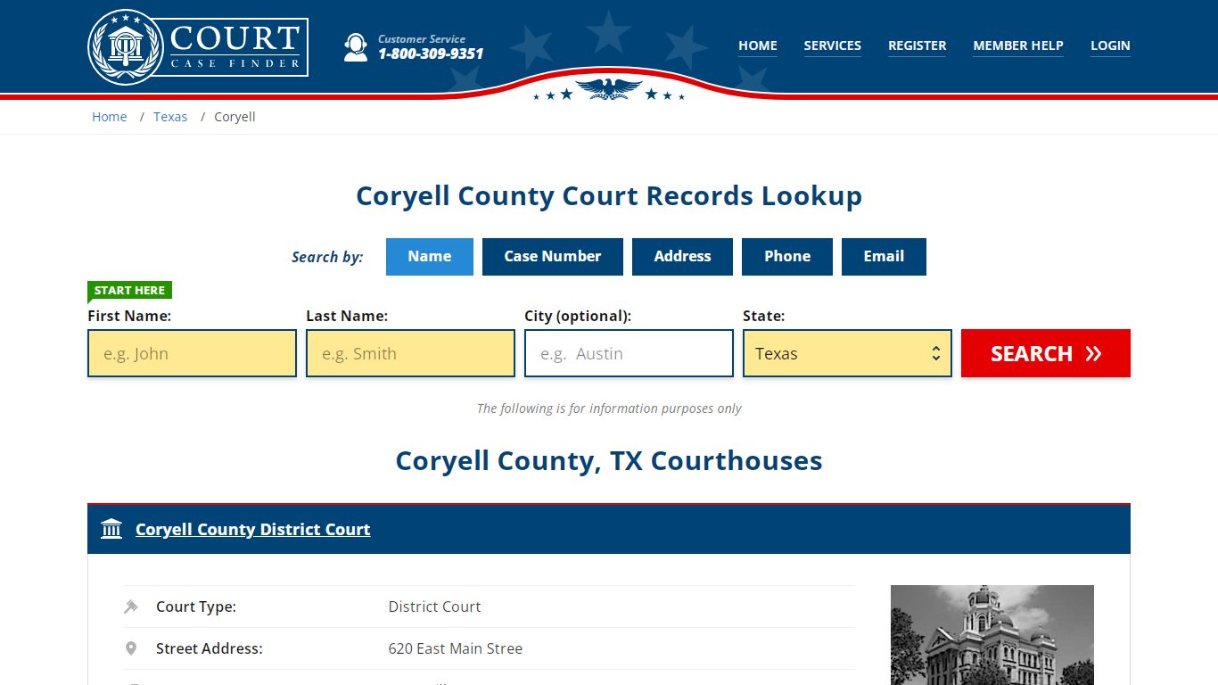 Coryell County Court Records | TX Case Lookup