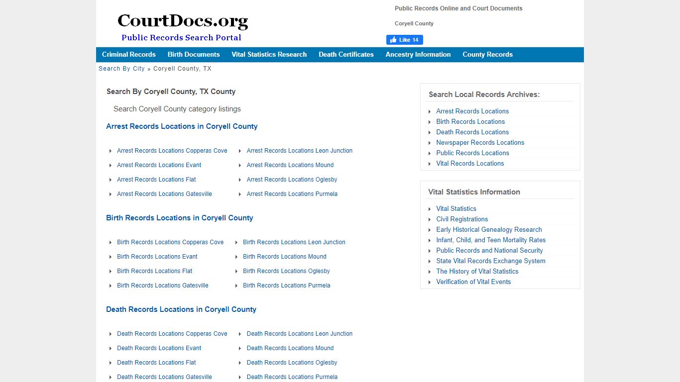 Public Records Online in Coryell County, TX - courtdocs.org